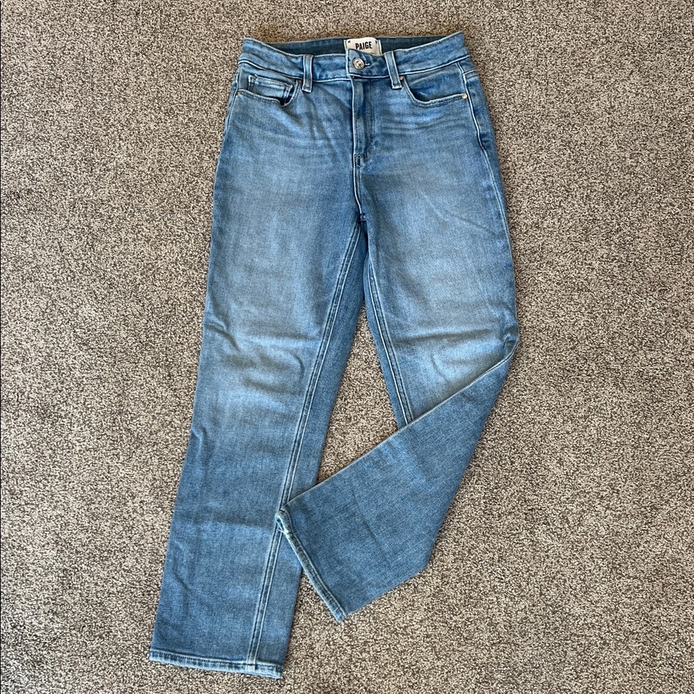 PAIGE Mid Blue Ankle Jeans